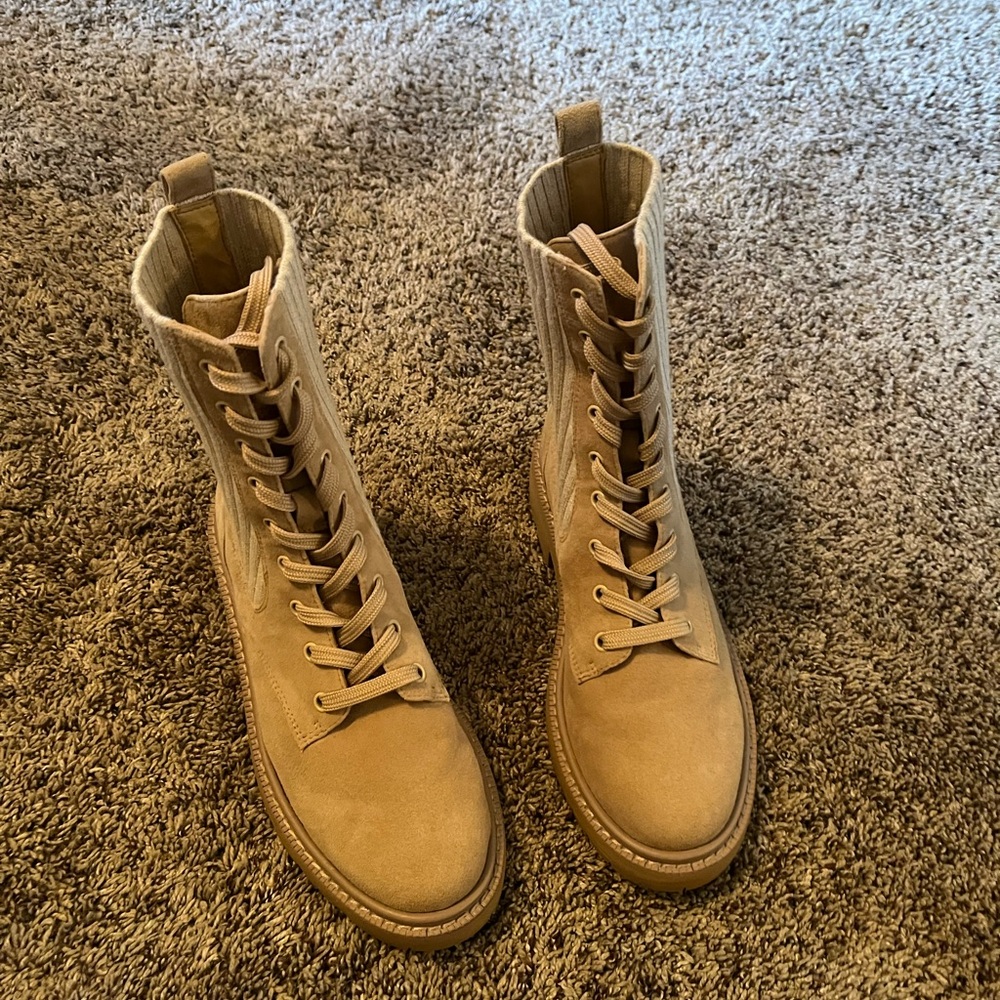 Sam Edelman Tan Combat Boots